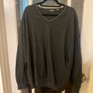 Men’s Claiborne V-Neck Grey Sweater
